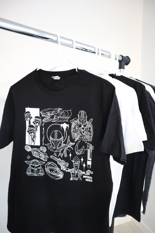 Mando Tattoo Flash Black Tee