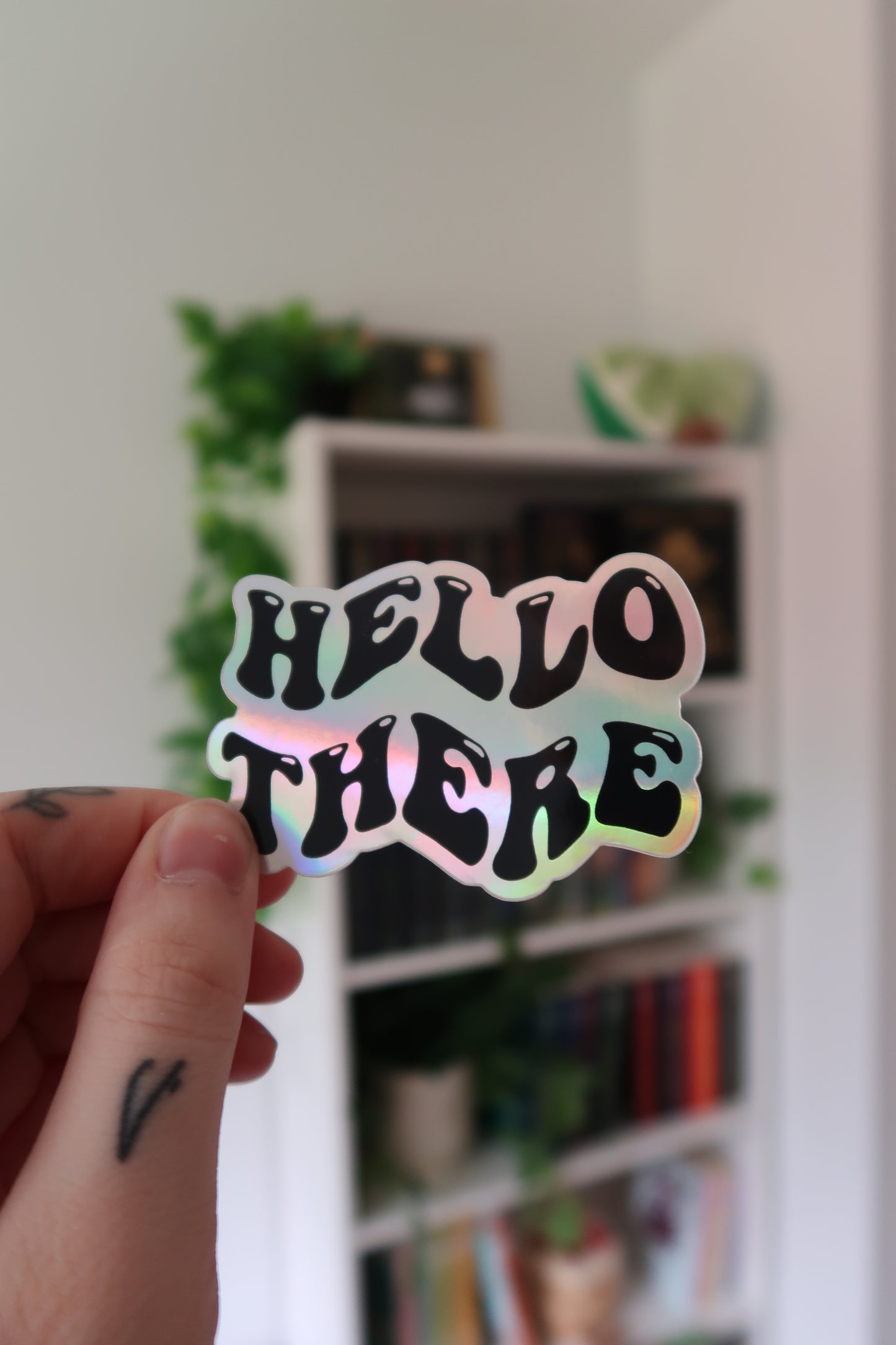 Hello There Holographic Sticker